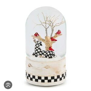 MacKenzie Childs Farmhouse Deer Snow Globe